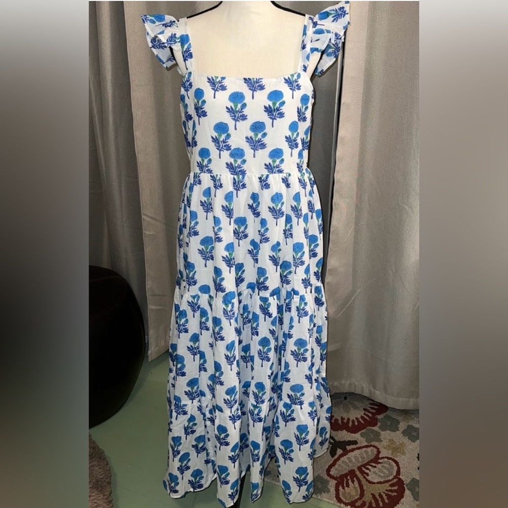 Block print floral dress